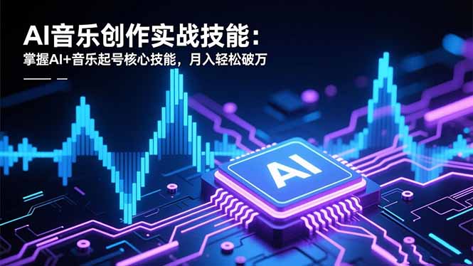 AI音乐创作实战技能：掌握AI+音乐起号核心技能，月入轻松破万-鱼见海资源网-免费PHP网站源码模板,插件软件网创AI智能体资源分享平台！