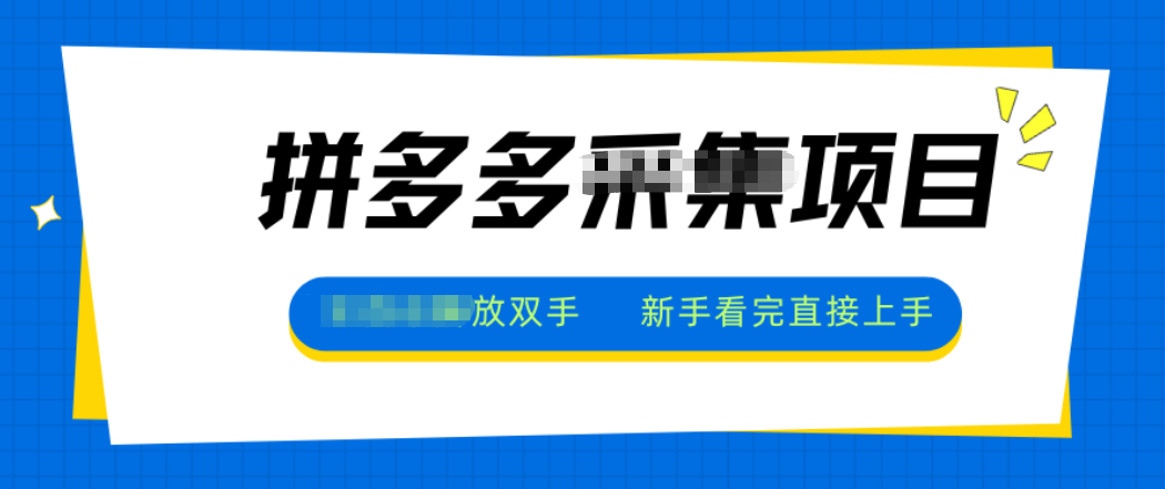 拼多多电商采集，一小时50+，操作简单，零投资客创社区-专注互联网轻资产资源整合与分享客创社区-专注互联网轻资产资源整合与分享