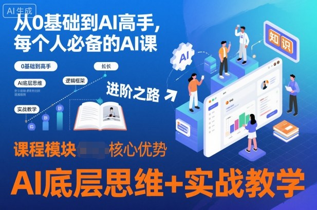 从0基础到AI高手，每个人必备的AI课，AI底层思维+实战教学客创社区-专注互联网轻资产资源整合与分享客创社区-专注互联网轻资产资源整合与分享