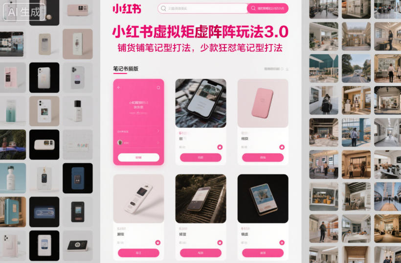 小红书虚拟矩阵玩法3.0，铺货铺笔记型打法，少款狂怼笔记型打法客创社区-专注互联网轻资产资源整合与分享客创社区-专注互联网轻资产资源整合与分享