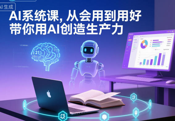 AI系统课，从会用到用好，带你用AI创造生产力客创社区-专注互联网轻资产资源整合与分享客创社区-专注互联网轻资产资源整合与分享