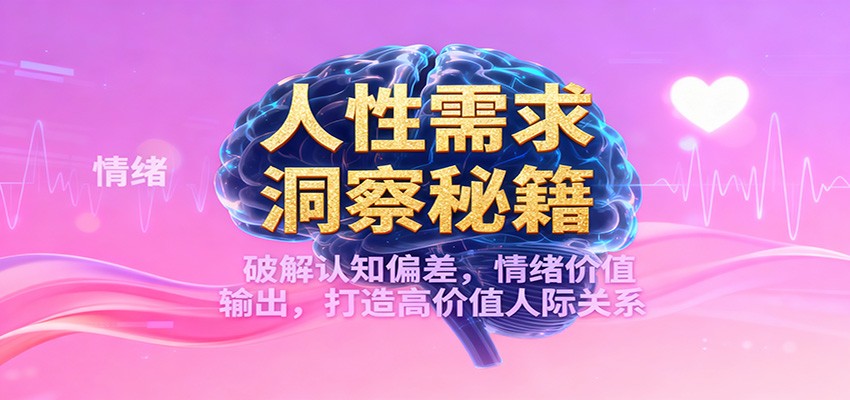 人性需求洞察秘籍，破解认知偏差，情绪价值输出，打造高价值人际关系客创社区-专注互联网轻资产资源整合与分享客创社区-专注互联网轻资产资源整合与分享