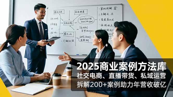 2025商业案例方法库，社交电商、直播带货、私域运营，拆解200+案例助力年营收破亿客创社区-专注互联网轻资产资源整合与分享客创社区-专注互联网轻资产资源整合与分享