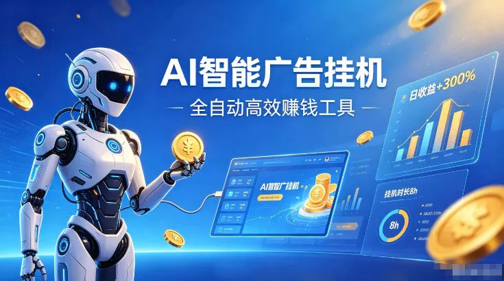 AI智能广告挂G，在家自动賺收益，全程无需人工操作、不用直播、不用拉人【揭秘】星享资源网星享资源网