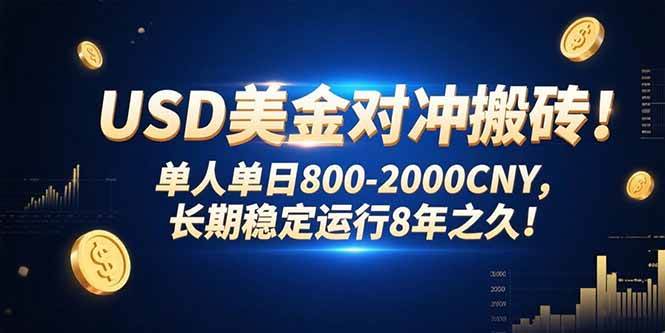 （15551期）USD美金对冲搬砖!单人单日800-2000CNY，长期稳定运行8年之久!-客创社 - 专注互联网轻资产创业及网络项目资源整合与分享客创社-免费且强大的项目分享网站！