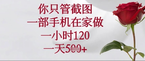 你只管截图，一部手机在家操作，一小时120.一天5张【揭秘】客创社 - 专注互联网轻资产创业及网络项目资源整合与分享客创社 - 专注互联网轻资产创业及网络项目资源整合与分享