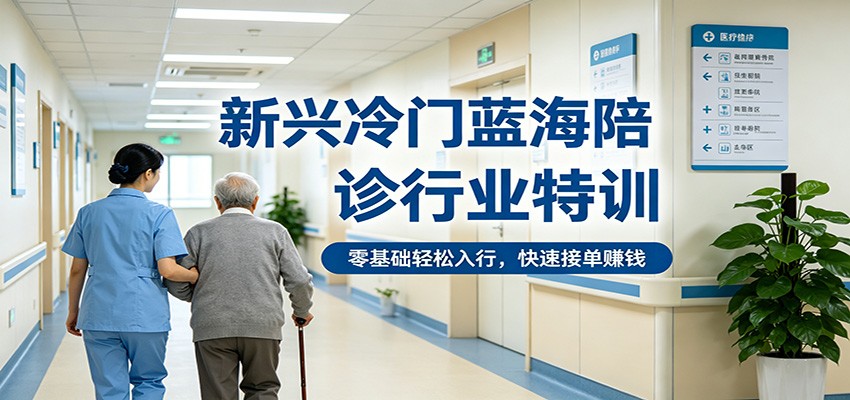 新兴冷门蓝海陪诊行业特训，零基础轻松入行，快速接单赚钱客创社区-专注互联网轻资产资源整合与分享客创社区-专注互联网轻资产资源整合与分享