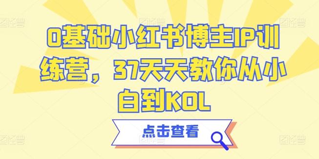 0基础小红书博主IP训练营，37天天教你从小白到KOL客创社 - 专注互联网轻资产创业及网络项目资源整合与分享客创社 - 专注互联网轻资产创业及网络项目资源整合与分享