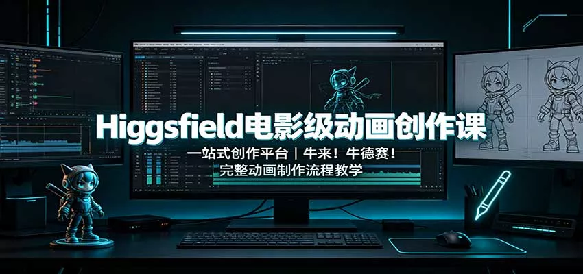 Higgsfield电影级动画创作课：一站式创作平台，牛来！牛德赛！完整动画制作流程教学客创社区-专注互联网轻资产资源整合与分享客创社区-专注互联网轻资产资源整合与分享