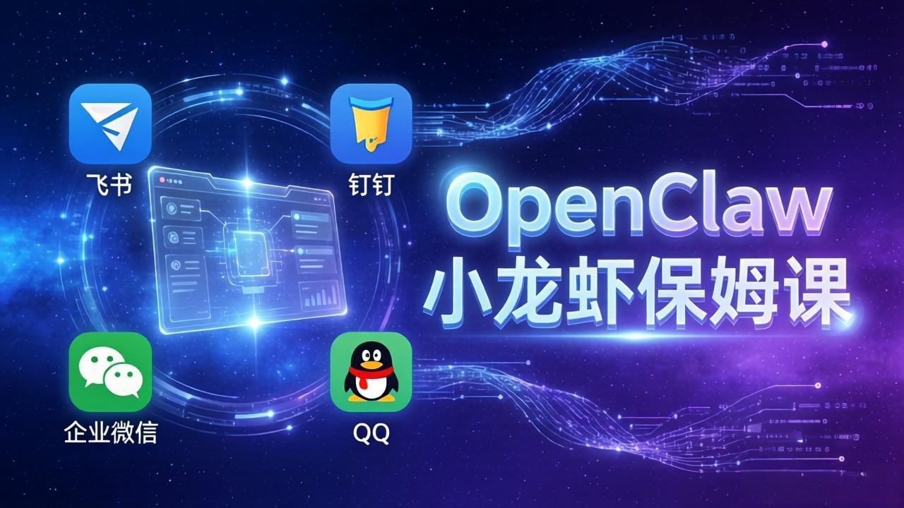 OpenClaw小龙虾保姆课： Windows/macOS/Linux/Docker全系统安装，飞书+钉钉+企业微信+QQ 全接入-鱼见海资源网-免费PHP网站源码模板,插件软件网创AI智能体资源分享平台！
