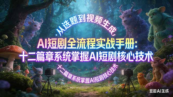 AI 短剧全流程实战手册：从选题到视频生成，十二篇章系统掌握 AI 短剧核心技术-鱼见海资源网-免费PHP网站源码模板,插件软件网创AI智能体资源分享平台！