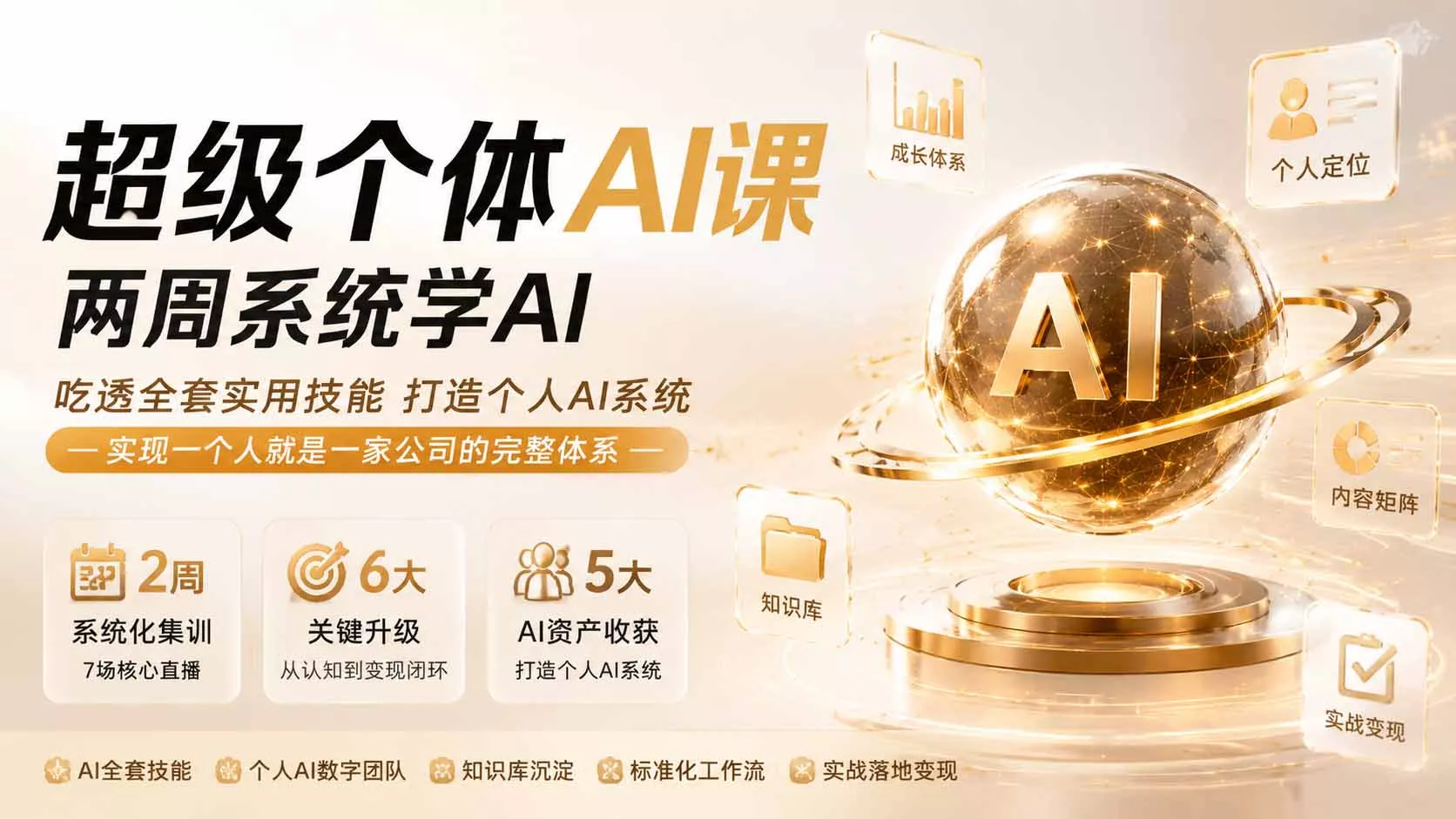 超级个体AI课 两周系统学AI；吃透全套实用技能打造个人AI系统，实现一个人就是一家公司的完整体系(更新0823客创社区-专注互联网轻资产资源整合与分享客创社区-专注互联网轻资产资源整合与分享