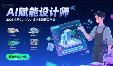 AI赋能设计师， 2025全新comfyui设计全流程工作流 ，室内-建筑-景观-美术，零基础直接上手-客创社 - 专注互联网轻资产创业及网络项目资源整合与分享客创社-免费且强大的项目分享网站！