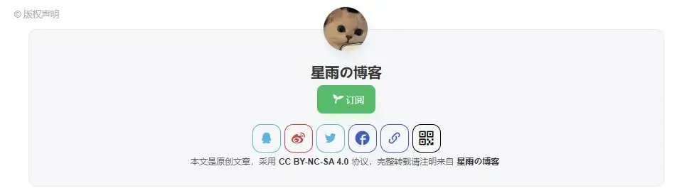 子比美化-文章底部版权声明样式