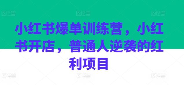 小红书爆单训练营，小红书开店，普通人逆袭的红利项目客创社 - 专注互联网轻资产创业及网络项目资源整合与分享客创社 - 专注互联网轻资产创业及网络项目资源整合与分享