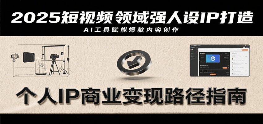 2025短视频领域强人设IP打造，结合爆款案例与AI工具应用，从个人出镜到商业成交转化-客创社 - 专注互联网轻资产创业及网络项目资源整合与分享客创社-免费且强大的项目分享网站！