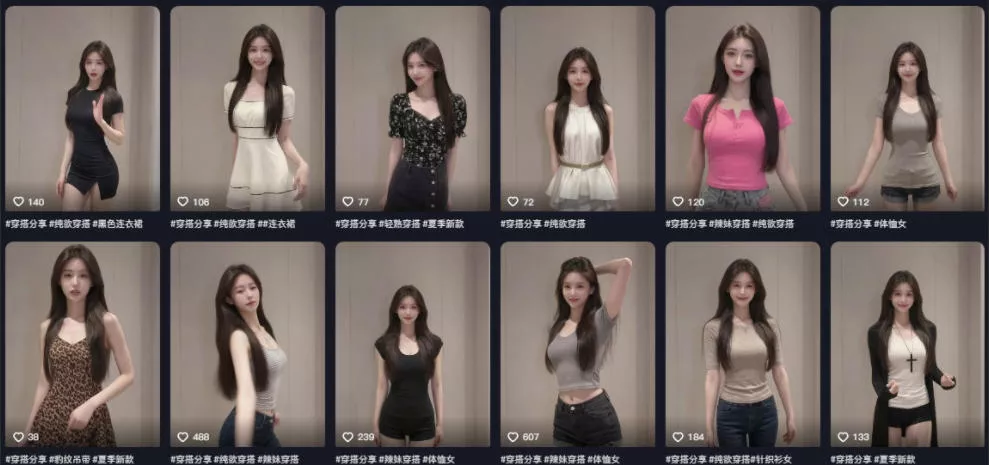 AI颜值美女跳舞教学，快速起号涨粉，后期可做女装带货，卖号，接商