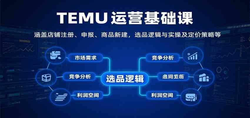TEMU运营基础课：涵盖店铺注册、申报、商品新建，选品逻辑与实操及定价策略等-客创社 - 专注互联网轻资产创业及网络项目资源整合与分享客创社-免费且强大的项目分享网站！