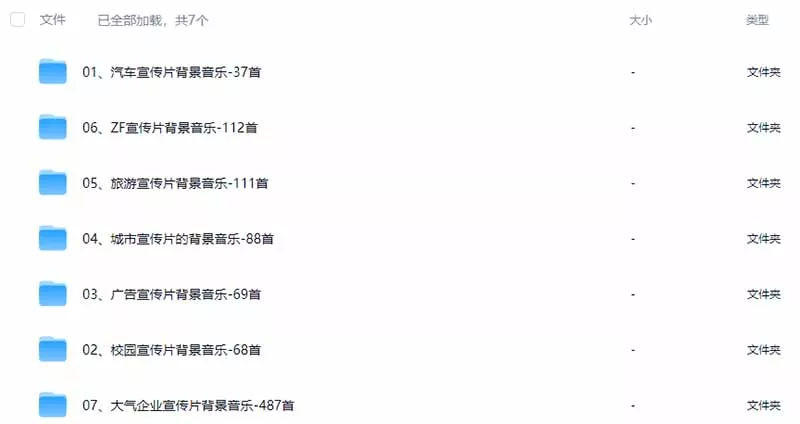某宝付费购买，常用6G音效合集！970+首宣传片背景音乐，无版权