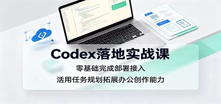 Codex落地实战课：零基础完成部署接入，活用任务规划拓展办公创作能力 《鱼见海科技》-鱼见海资源网-免费PHP网站源码模板,插件软件网创AI智能体资源分享平台！
