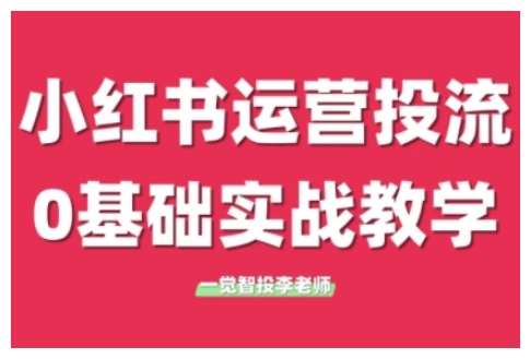 小红书运营投流,小红书广告投放从0到1的实战课,学完即可开始投放(更新26年)-九九网创