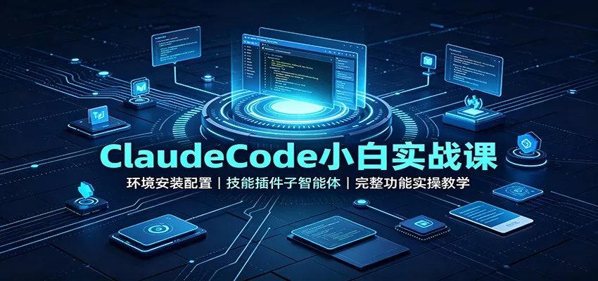 ClaudeCode小白实战课：环境安装配置，技能插件子智能体，完整功能实操教学星享资源网星享资源网