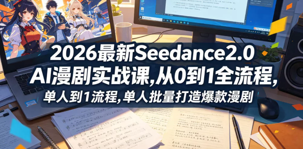 2026最新Seedance2.0 AI漫剧实战课,，从0到1全流程，单人批量打造爆款漫剧 《鱼见海科技》-鱼见海资源网-免费PHP网站源码模板,插件软件网创AI智能体资源分享平台！