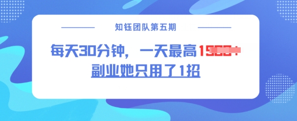 副业她只用了1招，每天30分钟，无脑二创，一天最高1.5k客创社 - 专注互联网轻资产创业及网络项目资源整合与分享客创社 - 专注互联网轻资产创业及网络项目资源整合与分享