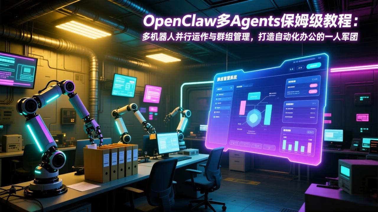 OpenClaw多Agents保姆级教程：多机器人并行运作与群组管理，打造自动化办公的一人军团-鱼见海资源网-免费PHP网站源码模板,插件软件网创AI智能体资源分享平台！