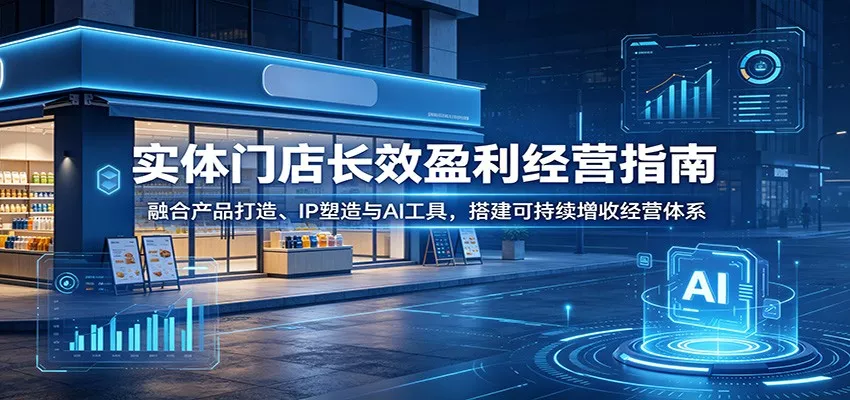 实体门店长效盈利经营指南：融合产品打造、IP塑造与AI工具，搭建可持续增收经营体系客创社区-专注互联网轻资产资源整合与分享客创社区-专注互联网轻资产资源整合与分享