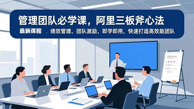 管理团队必学课，阿里三板斧心法、绩效管理、团队激励，即学即用，快速打造高效能团队客创社区-专注互联网轻资产资源整合与分享客创社区-专注互联网轻资产资源整合与分享