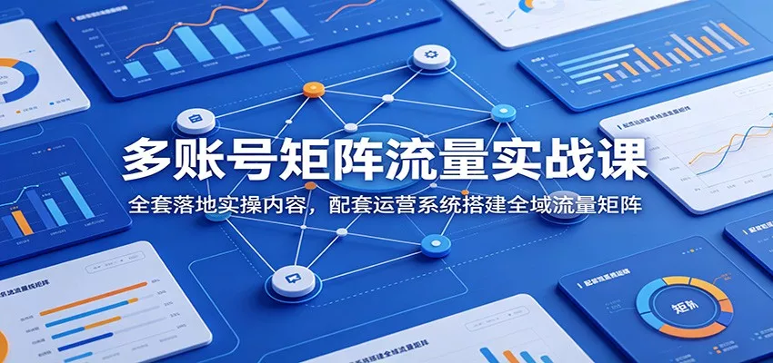 多账号矩阵流量实战课：全套落地实操内容，配套运营系统搭建全域流量矩阵-软件百科
