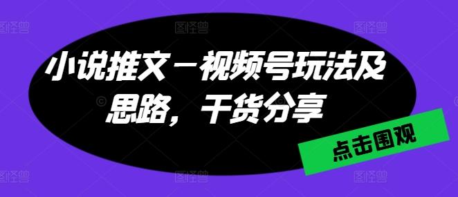 小说推文—视频号玩法及思路，干货分享客创社 - 专注互联网轻资产创业及网络项目资源整合与分享客创社 - 专注互联网轻资产创业及网络项目资源整合与分享