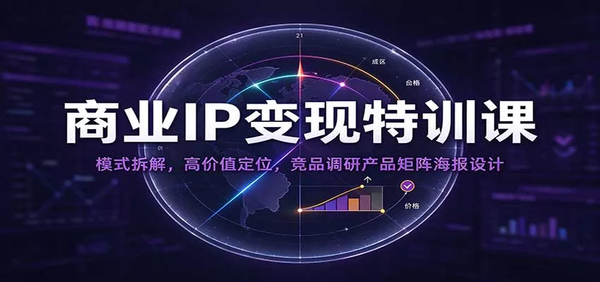 商业IP变现特训课：模式拆解，高价值定位，竞品调研产品矩阵海报设计客创社区-专注互联网轻资产资源整合与分享客创社区-专注互联网轻资产资源整合与分享