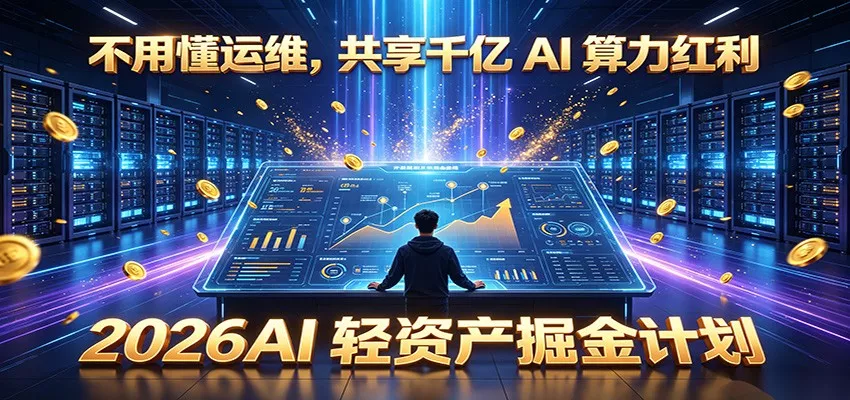 不用懂运维，共享千亿 AI 算力红利，2026AI 轻资产掘金计划客创社区-专注互联网轻资产资源整合与分享客创社区-专注互联网轻资产资源整合与分享
