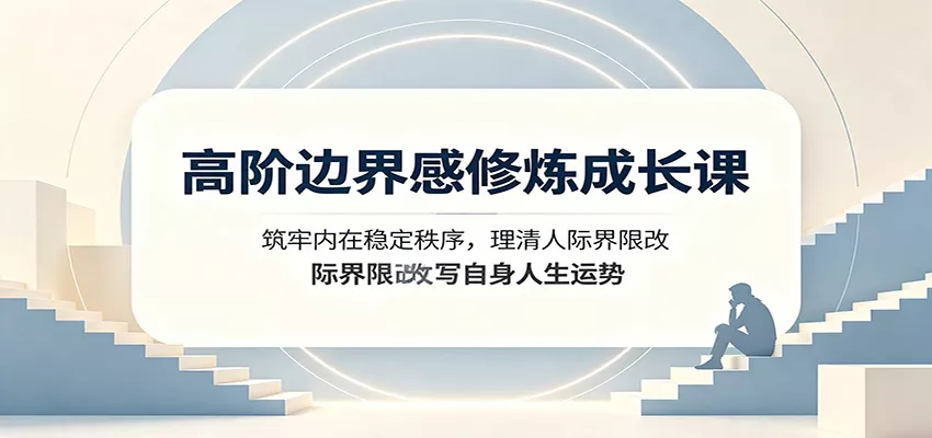 高阶边界感修炼成长课：筑牢内在稳定秩序，理清人际界限改写自身人生运势客创社区-专注互联网轻资产资源整合与分享客创社区-专注互联网轻资产资源整合与分享