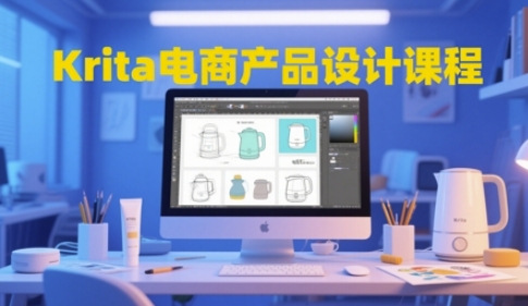 Krita电商产品设计课程，掌握从工具使用到创意落地的全链路设计能力-客创社 - 专注互联网轻资产创业及网络项目资源整合与分享客创社-免费且强大的项目分享网站！