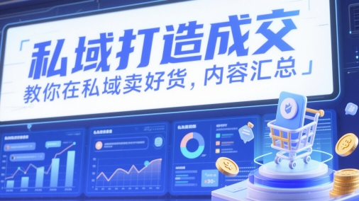 私域打造成交，教你在私域卖好货，内容汇总-客创社 - 专注互联网轻资产创业及网络项目资源整合与分享客创社-免费且强大的项目分享网站！