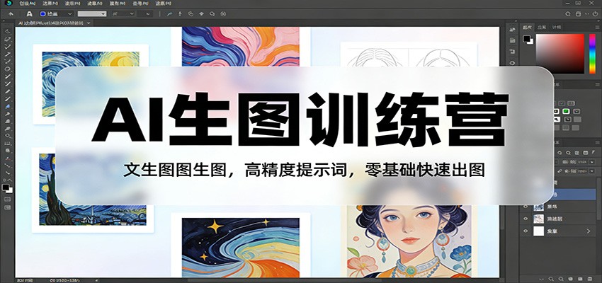 AI生图训练营：文生图图生图，高精度提示词，零基础快速出图客创社区-专注互联网轻资产资源整合与分享客创社区-专注互联网轻资产资源整合与分享