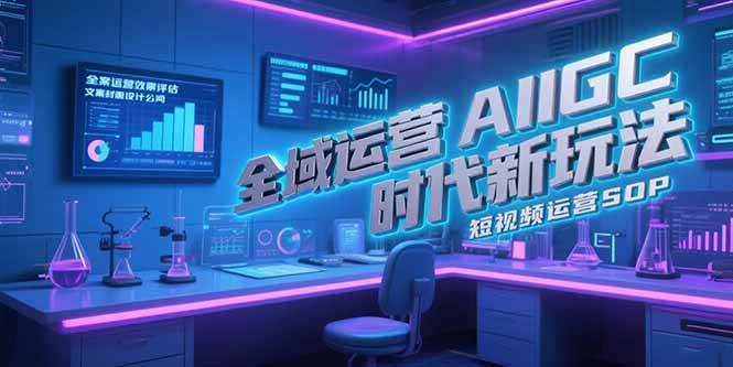 （15327期）全域运营AIGC时代新玩法，文案封面设计公式，短视频运营SOP-客创社 - 专注互联网轻资产创业及网络项目资源整合与分享客创社-免费且强大的项目分享网站！