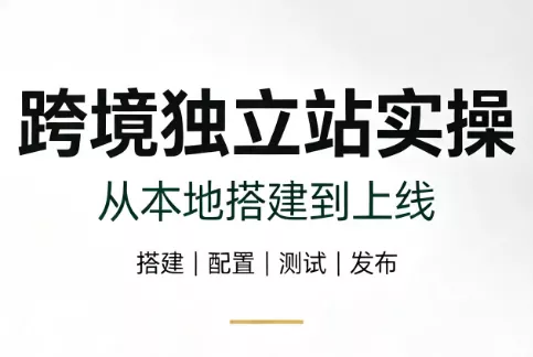 跨境独立站实操：从本地搭建到上线 《鱼见海科技》-鱼见海资源网-免费PHP网站源码模板,插件软件网创AI智能体资源分享平台！