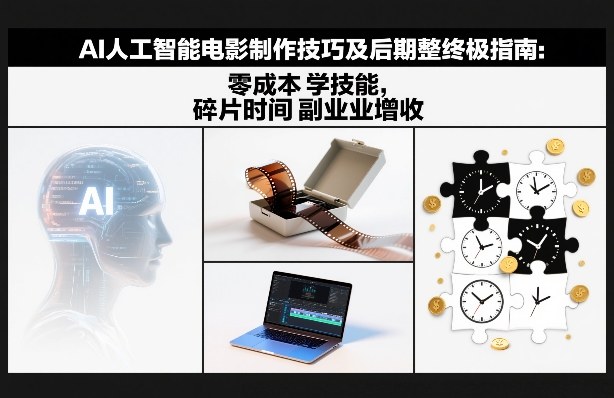 AI人工智能电影制作技巧及后期完整终极指南：零成本学技能，碎片时间副业增收 | 鱼见海科技-鱼见海资源网-免费PHP网站源码模板,插件软件网创AI智能体资源分享平台！