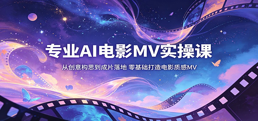 专业AI电影MV实操课：从创意构思到成片落地，零基础打造电影质感MV-鱼见海资源网-免费PHP网站源码模板,插件软件网创AI智能体资源分享平台！