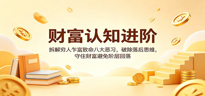 财富认知进阶：拆解穷人乍富致命八大恶习，破除落后思维，守住财富避免阶层回落客创社区-专注互联网轻资产资源整合与分享客创社区-专注互联网轻资产资源整合与分享