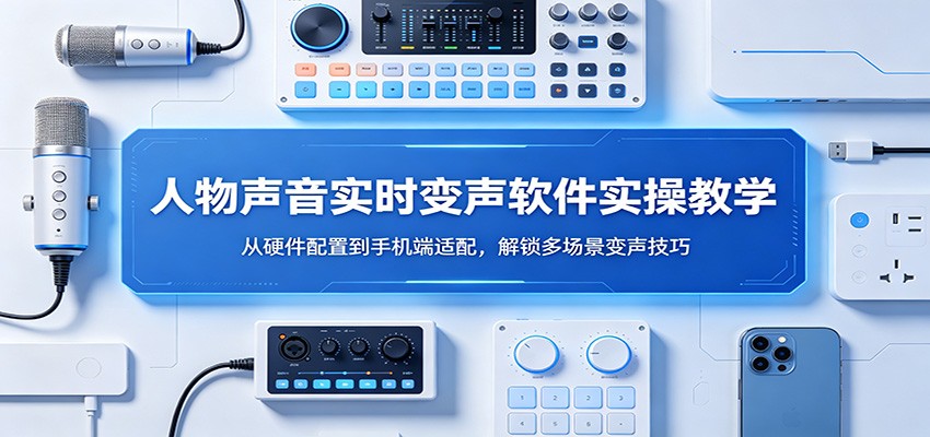 人物声音实时变声软件实操教学：从硬件配置到手机端适配，解锁多场景变声技巧客创社区-专注互联网轻资产资源整合与分享客创社区-专注互联网轻资产资源整合与分享
