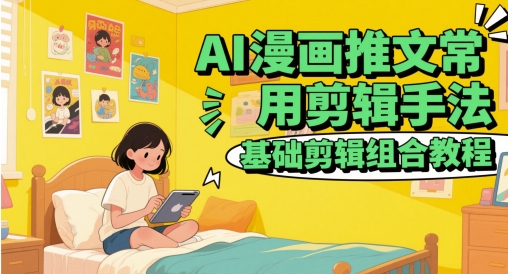 AI漫画推文常用剪辑手法，基础剪辑组合教程-客创社 - 专注互联网轻资产创业及网络项目资源整合与分享客创社-免费且强大的项目分享网站！