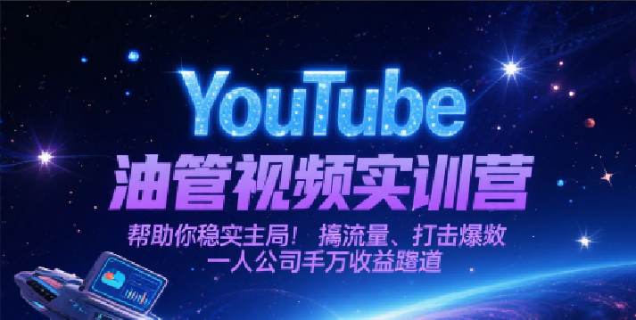 YouTube油管视频实训营，帮助你稳入局、搞流量、打爆款，一人公司千万收益赛道-客创社 - 专注互联网轻资产创业及网络项目资源整合与分享客创社-免费且强大的项目分享网站！