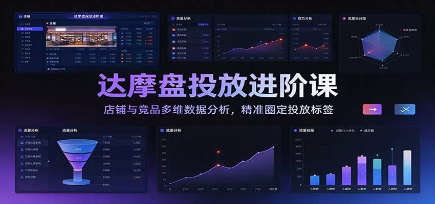 达摩盘投放进阶课：店铺与竞品多维数据分析，精准圈定投放标签客创社区-专注互联网轻资产资源整合与分享客创社区-专注互联网轻资产资源整合与分享