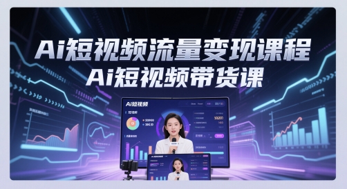 Ai短视频流量变现课程，Ai短视频带货课-客创社 - 专注互联网轻资产创业及网络项目资源整合与分享客创社-免费且强大的项目分享网站！