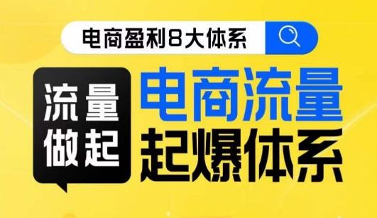 8大体系流量篇·流量做起，电商流量起爆体系线上课客创社 - 专注互联网轻资产创业及网络项目资源整合与分享客创社 - 专注互联网轻资产创业及网络项目资源整合与分享